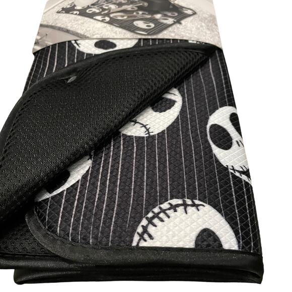 Disney NIGHTMARE BEFORE CHRISTMAS Dish Drying Mats Set of 2 Black & White New - Picture 4 of 16